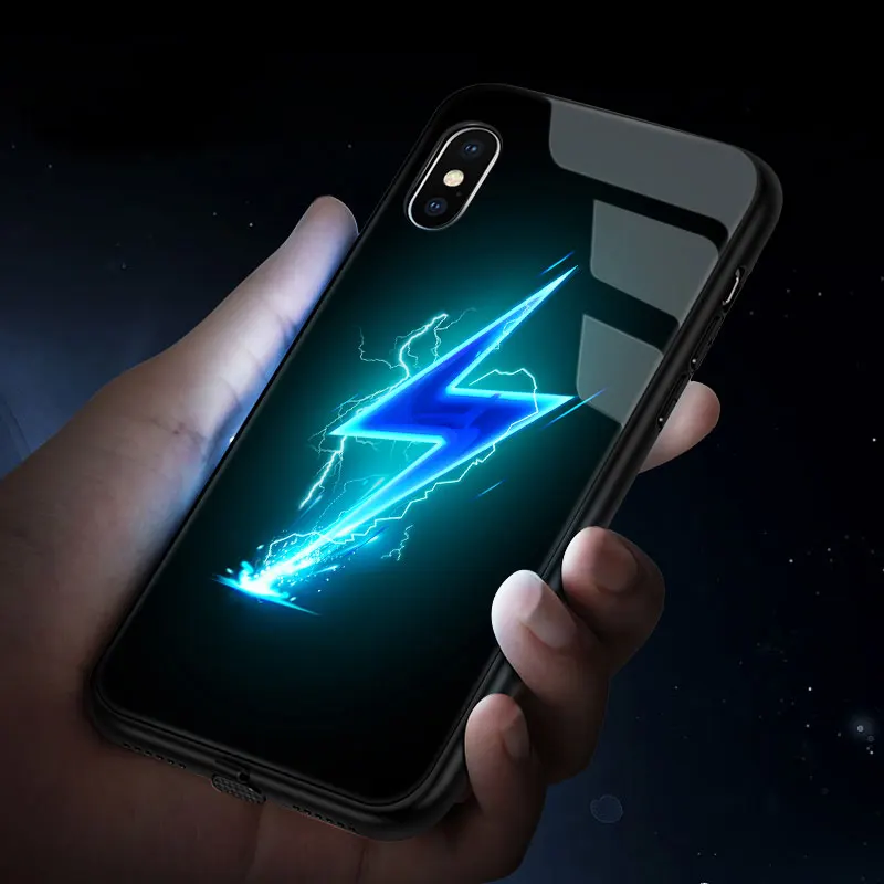 Flash Tempered Glass Light up Phone Case Led Cover Phone For Iphone 12 11 X Xr Xs 7 8 Pro Luminous light case for phone
Flash Tempered Glass Light up Phone Case Led Cover Phone For Iphone 12 11 X Xr Xs 7 8 Pro Luminous light case for phone