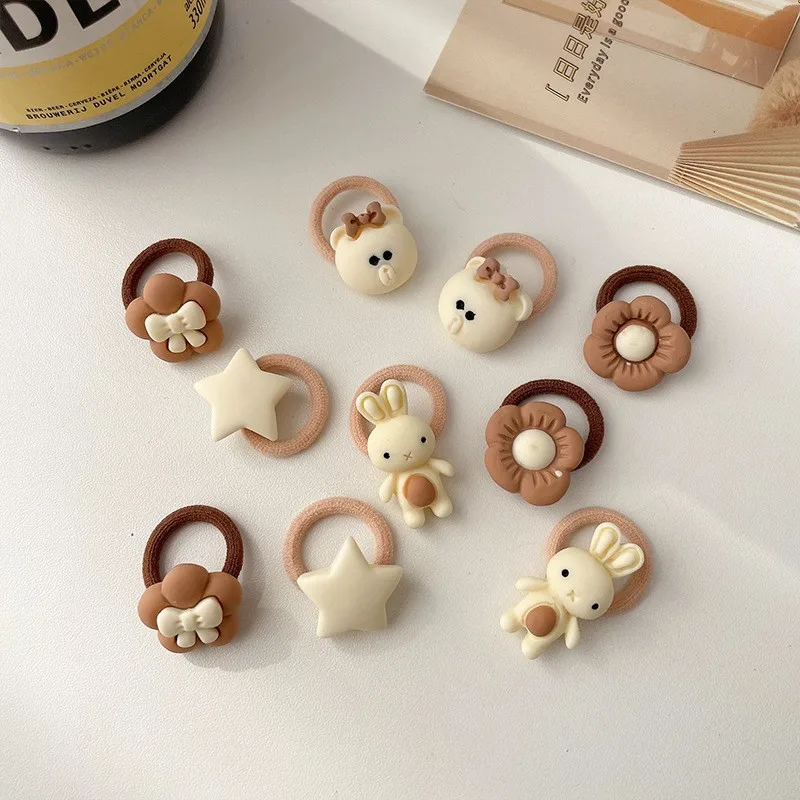 MIO Cartoon Bear Candy Kids Rubber Band Coffee Brown Flower Small Hair Ties Girls Hair Accessories Seamless Mini Cute Hair Ropes
MIO Cartoon Bear Candy Kids Rubber Band Coffee Brown Flower Small Hair Ties Girls Hair Accessories Seamless Mini Cute Hair Ropes