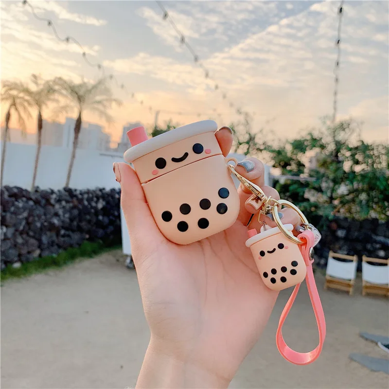 Anti shock 3D boba charging case with lanyard for airpods pro 3 keychain cover for airpods 2 silicone case
Anti shock 3D boba charging case with lanyard for airpods pro 3 keychain cover for airpods 2 silicone case