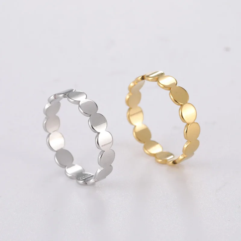 Stainless Steel Gold Plated Ring For Women Geometric Round Wedding Ring Fashion Men Finger Ring Custom Jewelry Gifts, Steel color,gold
Stainless Steel Gold Plated Ring For Women Geometric Round Wedding Ring Fashion Men Finger Ring Custom Jewelry Gifts, Steel color,gold