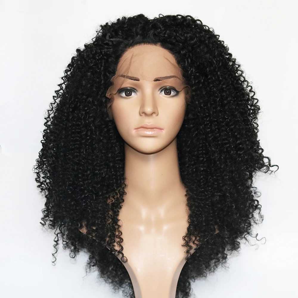 

Pink Blonde Cheap Heat Resistant Lace Front Wigs Afro Kinky Curly Lace Wigs Fiber Heavy Density Black Color 613 Synthetic Wigs