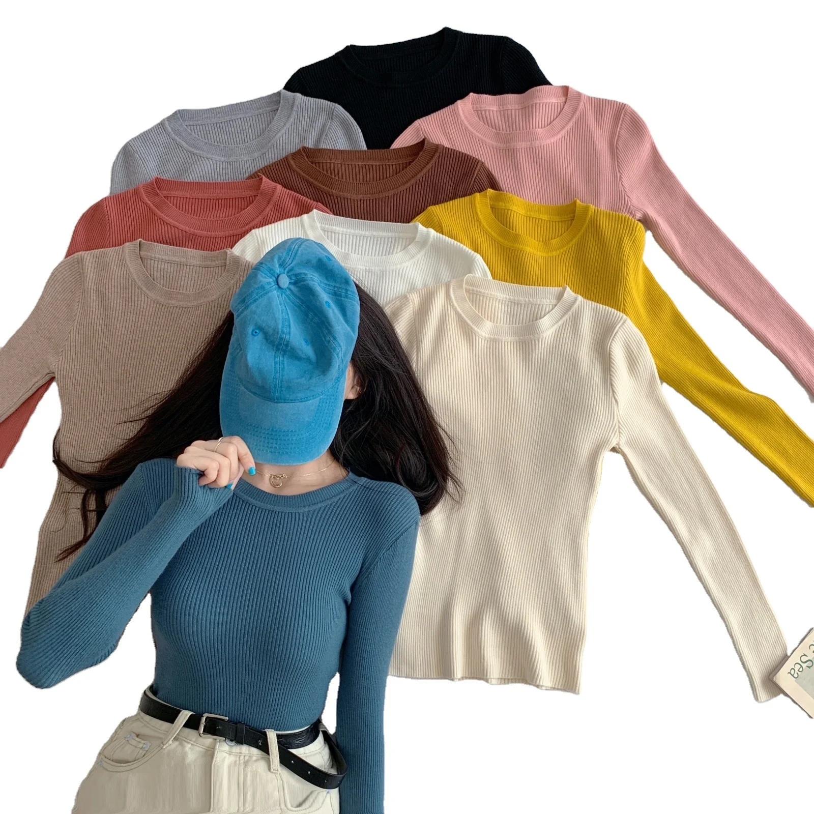 Women Sweaters 2021 Autumn Winter Tops Korean Slim Sleeveless Women Pullover Knitted Sweater
Women Sweaters 2021 Autumn Winter Tops Korean Slim Sleeveless Women Pullover Knitted Sweater
