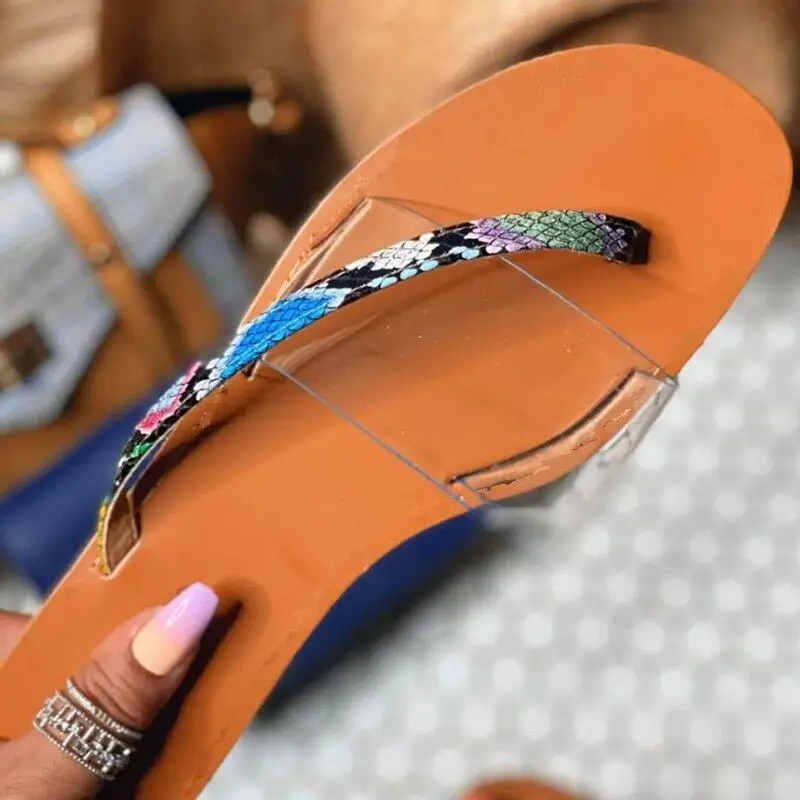 Plus size sandals women slippers summer 2020 new clip toe snake pattern flat transparent sandals, Snakeskin pattern
Plus size sandals women slippers summer 2020 new clip toe snake pattern flat transparent sandals, Snakeskin pattern