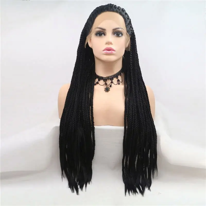 Fashion Human Hair Lace Front Wigs For Men Women Black Dreadlocks Three-strand Braid Lace Wig Synthetic Hand-woven Wig Long Hair
Fashion Human Hair Lace Front Wigs For Men Women Black Dreadlocks Three-strand Braid Lace Wig Synthetic Hand-woven Wig Long Hair