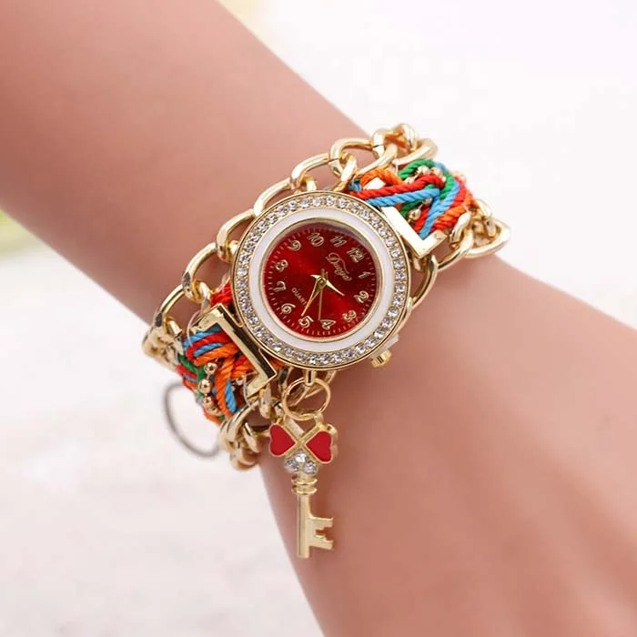 2020 Most Popular Product WW085 Vogue Bracelet Watch For Ladies Rhinestone Key Quartz Weave Wrap Watches Best Gifts Girls
2020 Most Popular Product WW085 Vogue Bracelet Watch For Ladies Rhinestone Key Quartz Weave Wrap Watches Best Gifts Girls