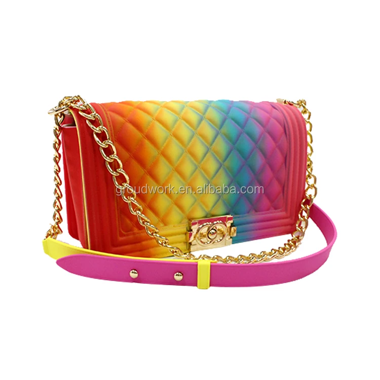 GW rainbow clear shoulder tote women candy totes ladies pvc crossbody purse jelly bag handbag
GW rainbow clear shoulder tote women candy totes ladies pvc crossbody purse jelly bag handbag