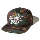 Custom cheap 3d embroidery camo snapback caps
