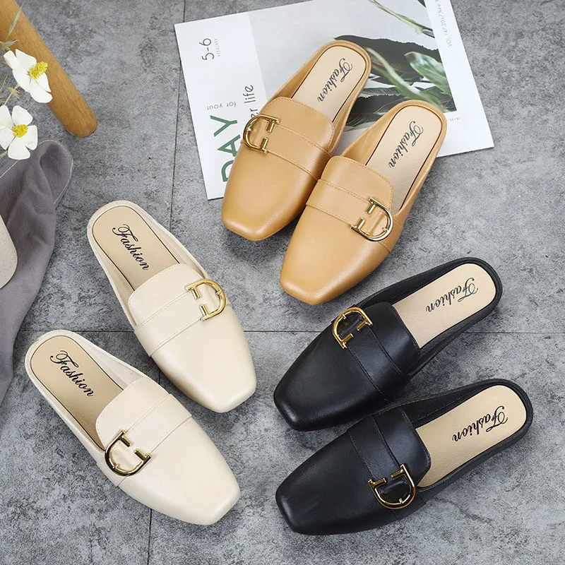 New Shopee hot sell Summer half shoes women's mules casual slippers with gold plastic decoration for women outdoor shoes
New Shopee hot sell Summer half shoes women's mules casual slippers with gold plastic decoration for women outdoor shoes