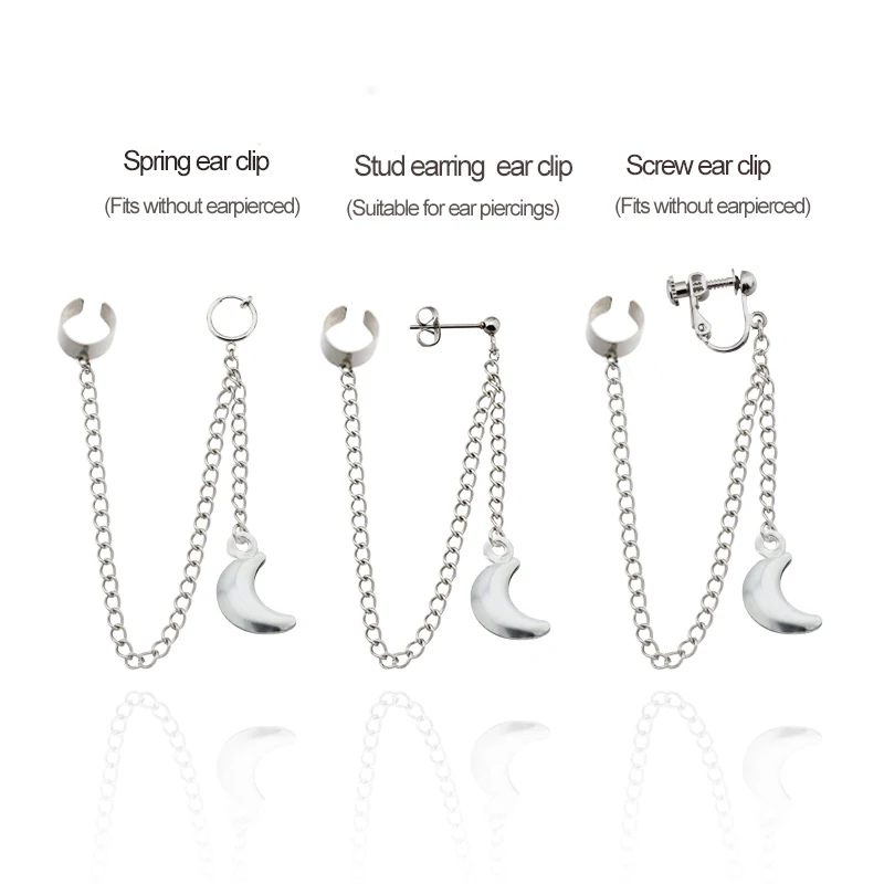 Personality wild earrings couple tide titanium steel chain asymmetric earrings ear bone clip Jewelry accessories
Personality wild earrings couple tide titanium steel chain asymmetric earrings ear bone clip Jewelry accessories