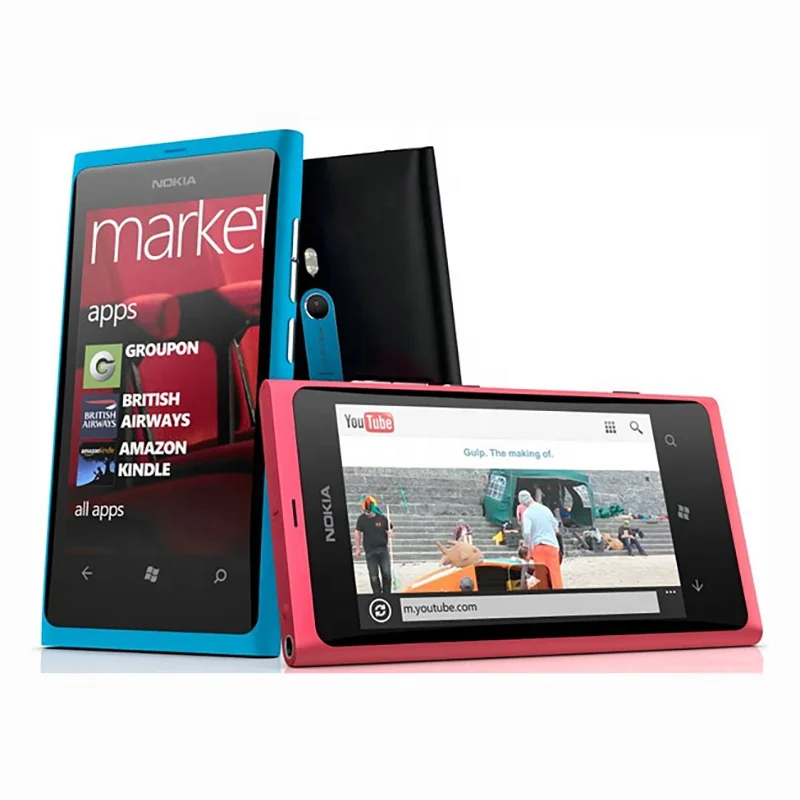 

For Nokia Lumia 800 Windows 7.5 Unlocked Cell Phones 16GB ROM 3G GPS WIFI 3.7" 8MP Mobile Phones
