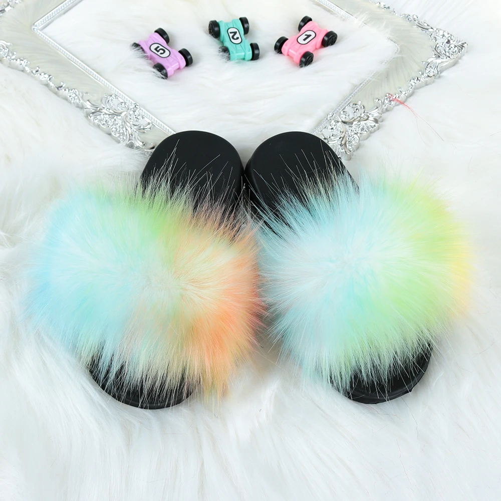 Wholesale Fashion Custom Color Fluffy faux Fox Fur Slipper Furry Fur Slides For Kids, As picture show or customized
Wholesale Fashion Custom Color Fluffy faux Fox Fur Slipper Furry Fur Slides For Kids, As picture show or customized