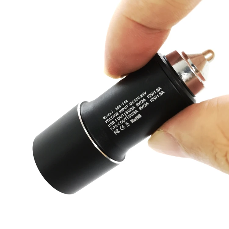 USB Type-C Quick Charge Mobile Phone Car Mobile Charger PD QC4.0 QC3.0 Charger In Car For Iphone Sumsung Mi, Black
USB Type-C Quick Charge Mobile Phone Car Mobile Charger PD QC4.0 QC3.0 Charger In Car For Iphone Sumsung Mi, Black