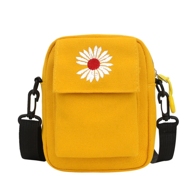 Korean version small Daisy cross-body bag canvas 2020 new one-shoulder mobile phone bag, Black, white, yellow, green
Korean version small Daisy cross-body bag canvas 2020 new one-shoulder mobile phone bag, Black, white, yellow, green