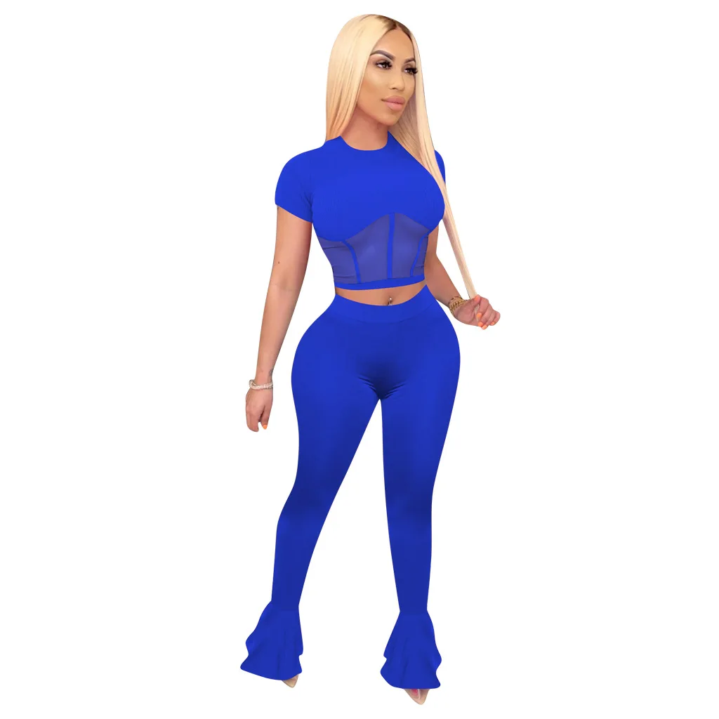Summer women clothes 2021 Sexy Womens 2 Pieces Outfit Short Sleeve Wide Leg Bell Bottom Flare Pants Two Piece Set Clothing, Picture shows
Summer women clothes 2021 Sexy Womens 2 Pieces Outfit Short Sleeve Wide Leg Bell Bottom Flare Pants Two Piece Set Clothing, Picture shows
