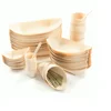 Factory price natural disposable pine sushi serving boat shape plate