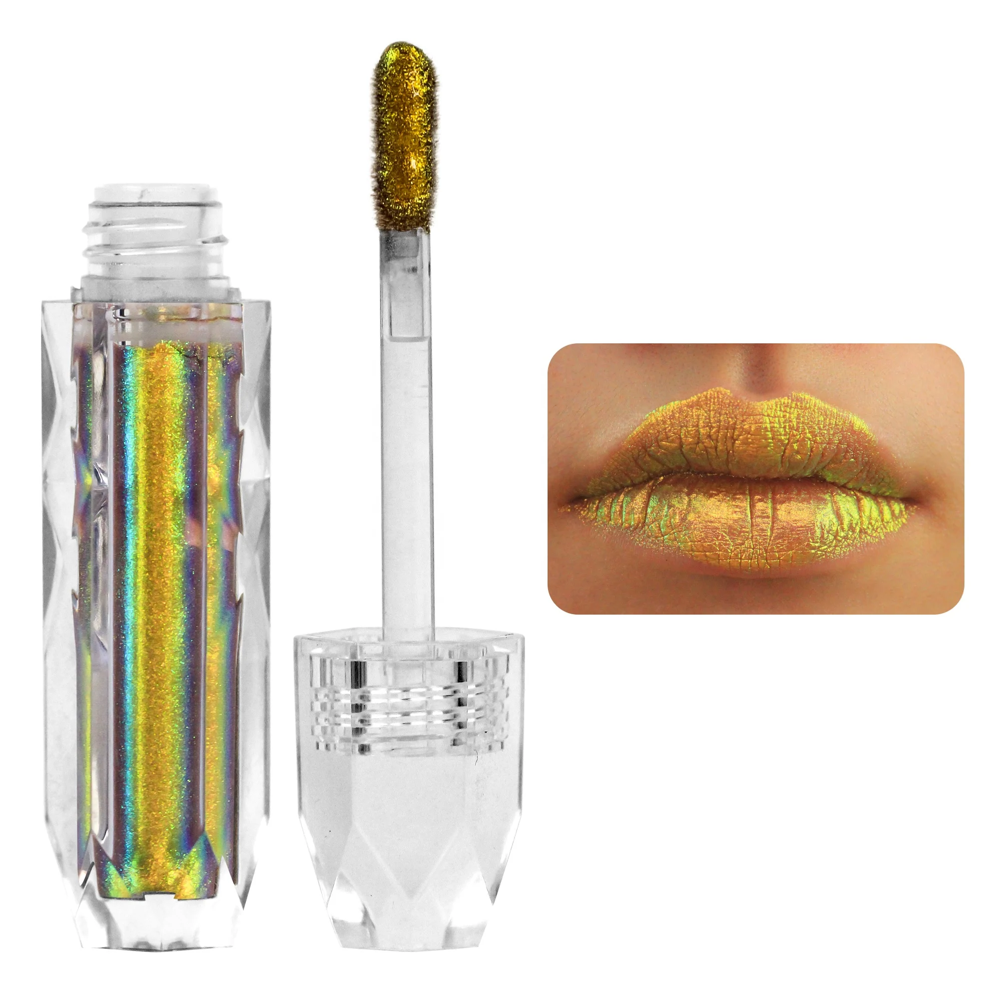 Cosmetic Wholesale Natural Lipgloss Holographic Glitter Duochrome Lip Gloss Diamond Waterproof Lipgloss
Cosmetic Wholesale Natural Lipgloss Holographic Glitter Duochrome Lip Gloss Diamond Waterproof Lipgloss