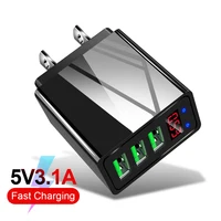 3 Port USB Phone Charger Fast Charging LED Display EU US Plug 5V 3.1A Smart Wall Charger for iPhone for iPad
3 Port USB Phone Charger Fast Charging LED Display EU US Plug 5V 3.1A Smart Wall Charger for iPhone for iPad