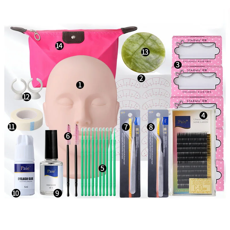 Eyelash extension kit Beginner novice training Practice head model Natural kinds of false eyelash tools productos de belleza
Eyelash extension kit Beginner novice training Practice head model Natural kinds of false eyelash tools productos de belleza