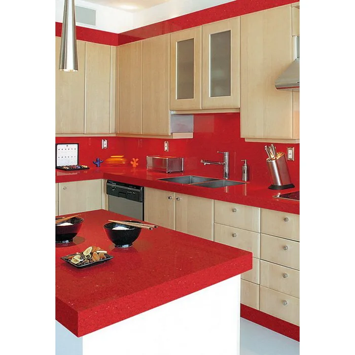 Quartz Kitchen Countertops India Red Buy Quartz Countertop Price
