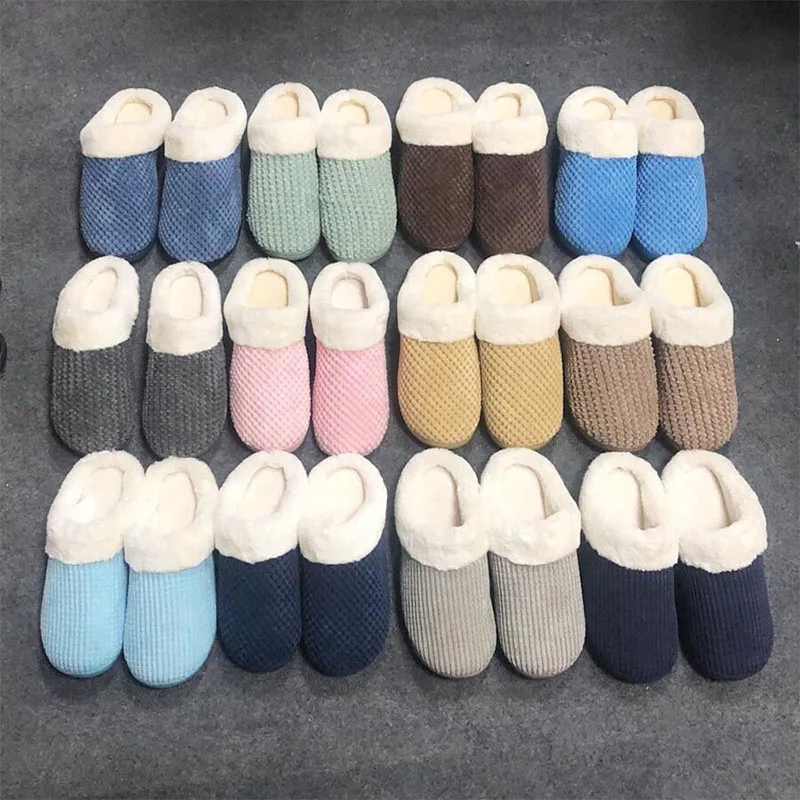 

Wholesale Price Corduroy House Slippers TPR Outsole Women Indoor Slippers