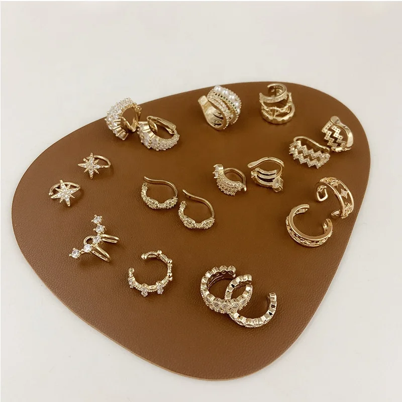 Wholesale 58 Style Items 18k Gold Plated Zircon Ear Clip Set Ear Cuff Wrap Eearrings For Women
Wholesale 58 Style Items 18k Gold Plated Zircon Ear Clip Set Ear Cuff Wrap Eearrings For Women