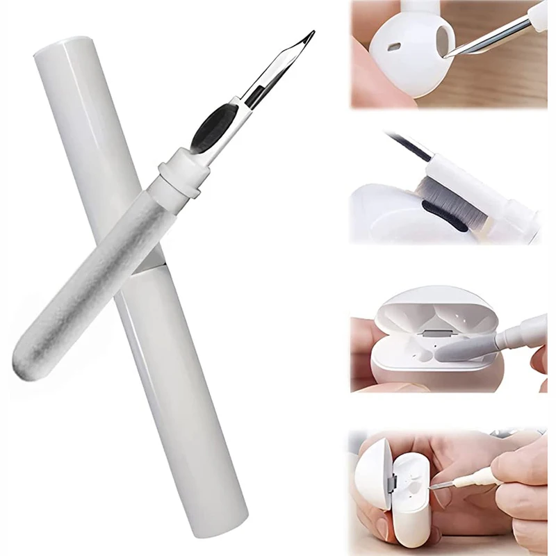 Multi-Function Electronics Cleaning Soft Brush Headphone Cleaner Tools Kit Earbuds Cleaning Pen, White
Multi-Function Electronics Cleaning Soft Brush Headphone Cleaner Tools Kit Earbuds Cleaning Pen, White