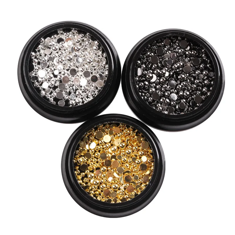 TSZS hot sale half studs 1.5-3mm mix 3styles 2020 nail art decoration pearl resin stone metal jewelry
TSZS hot sale half studs 1.5-3mm mix 3styles 2020 nail art decoration pearl resin stone metal jewelry