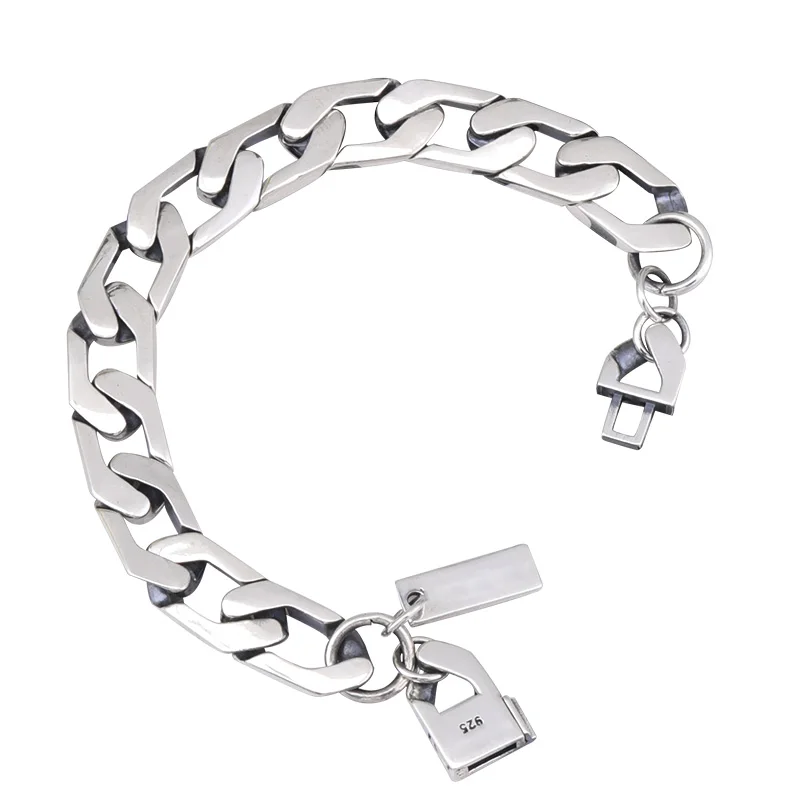 925 Sterling Silver bracelet for men Korean 925 pure silver simple smooth small rectangular woven Bracelet
925 Sterling Silver bracelet for men Korean 925 pure silver simple smooth small rectangular woven Bracelet