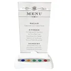 Food Court Wireless Call System 5 keys Waiter Call Button With Table Stand Menu Holder