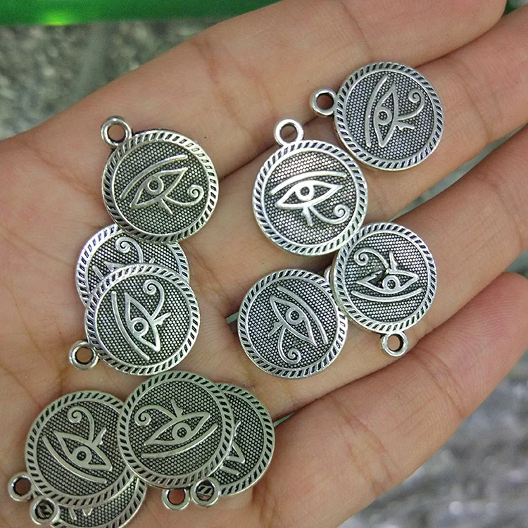 JS1322 Antique Silver Eye Round Pendant Charm,Eye of Horus Pendant For Jewelry Making
JS1322 Antique Silver Eye Round Pendant Charm,Eye of Horus Pendant For Jewelry Making