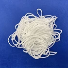 3mm white color flexible round type earloop elastic band polyester and spandex earloop