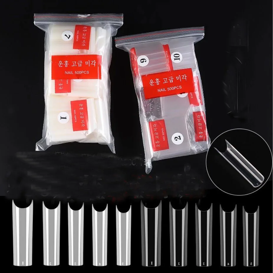 Factory supply 500pcs/bag French Half Cover Artificial FingerNails new False Long Water Pipe Shape Transparent Nail Tips, As picture show
Factory supply 500pcs/bag French Half Cover Artificial FingerNails new False Long Water Pipe Shape Transparent Nail Tips, As picture show