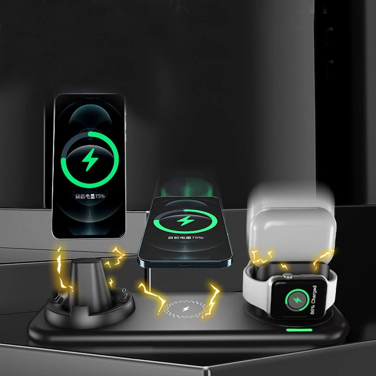 Magnetic 10w 3 In 1 Wireless Charging Brackets Dock Station Support Watch Wireless Headset Mobile Phone Fast Charging Adapter
Magnetic 10w 3 In 1 Wireless Charging Brackets Dock Station Support Watch Wireless Headset Mobile Phone Fast Charging Adapter
