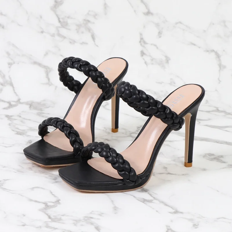 temperament dance shoes square toe open toe slide-in sandals Muller shoes ladies super high heels
temperament dance shoes square toe open toe slide-in sandals Muller shoes ladies super high heels