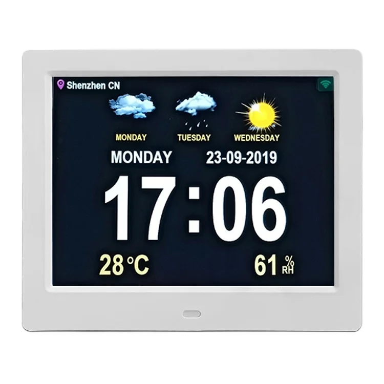 2019 Hot product ABS plastic display calendar, temperature and humidity white alarm clock weather station
2019 Hot product ABS plastic display calendar, temperature and humidity white alarm clock weather station