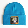 Wholesale cartoon anime dragon ball goku embroidered patch knitted winter beanie hat