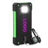 New Outdoor Emergency Battery Bank with LED Flashlight Ip65 Waterproof 20000mah Charger Solar Power Bank