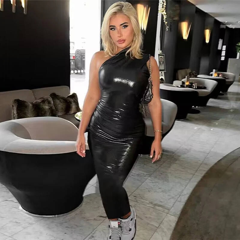 D2C11402K Summer Clothes For Women Dropshipping Wholesale Street Black Long Bodycon Dress Metallic Dress One Shoulder Dress
D2C11402K Summer Clothes For Women Dropshipping Wholesale Street Black Long Bodycon Dress Metallic Dress One Shoulder Dress