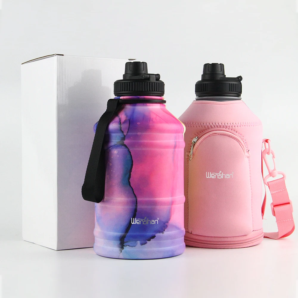 Custom Large Capacity 2.2l Single Wall Stainless Steel 18/8 Water Bottle with Optional straw Lid, Silver/gold/black/pink/customized
Custom Large Capacity 2.2l Single Wall Stainless Steel 18/8 Water Bottle with Optional straw Lid, Silver/gold/black/pink/customized