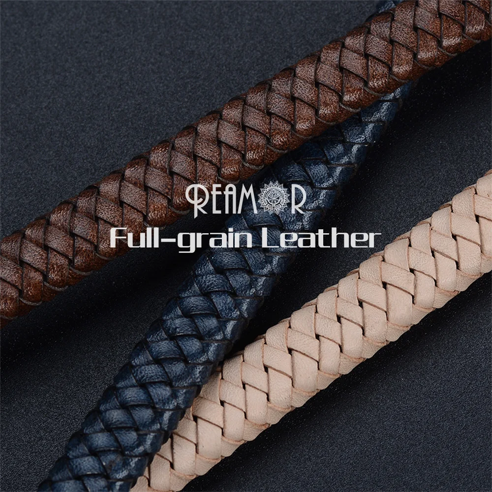 REAMOR 10*5mm Wide Genuine Braided Leather Rope Vintage 2 Colors String Cord For Jewelry Making Craft Jewelry Accessories
REAMOR 10*5mm Wide Genuine Braided Leather Rope Vintage 2 Colors String Cord For Jewelry Making Craft Jewelry Accessories
