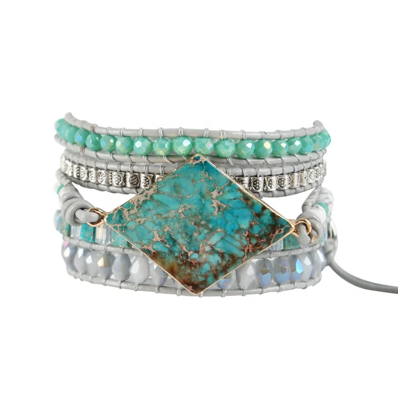 Natural Stone Leather Bracelet Women Fashion 5 Layers Wrap Boho Chic Jewelry Dropshipping
Natural Stone Leather Bracelet Women Fashion 5 Layers Wrap Boho Chic Jewelry Dropshipping