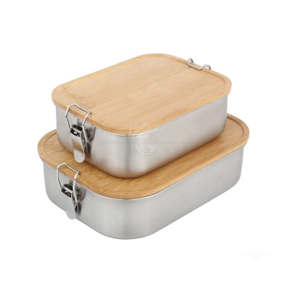 Stainless Steel Sandwich Box Large Plastic Free Meal Prep Lunch Box Food Container with Bamboo Lid, Customized color
Stainless Steel Sandwich Box Large Plastic Free Meal Prep Lunch Box Food Container with Bamboo Lid, Customized color