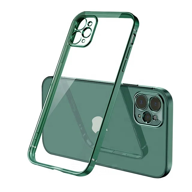 Luxury Square Frame Plating TPU Transparent Case for iPhone 12 11 Pro Max X XR XS 7 8 Plus SE Soft Clear Cove
Luxury Square Frame Plating TPU Transparent Case for iPhone 12 11 Pro Max X XR XS 7 8 Plus SE Soft Clear Cove