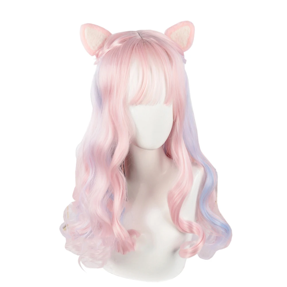 Rainbow Pink Purple Candy Color Long Wave 20 INCH arajuku Princess Lolita Sweet High Temperature Silk Cosplay Party COS Wig, Pic showed
Rainbow Pink Purple Candy Color Long Wave 20 INCH arajuku Princess Lolita Sweet High Temperature Silk Cosplay Party COS Wig, Pic showed