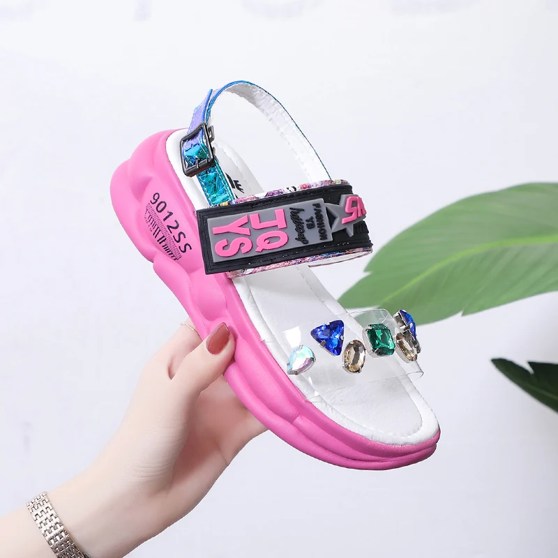 Hot Selling Wholesale High Heel Fashion Rhinestone Platform Slide Sandals For Woman And Ladies With Colour Shoelace
Hot Selling Wholesale High Heel Fashion Rhinestone Platform Slide Sandals For Woman And Ladies With Colour Shoelace