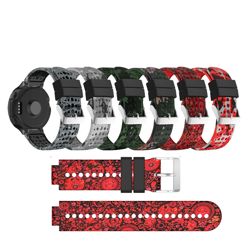 

Printed Silicone Watch Band Forerunner 220/230/235/620/630/735XT Bracelet Replacement Wrist Strap Buckle Band For Garmin