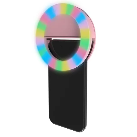 Latest 360 Lightness Adjustment light ring with 25 RGB Beads Selfie USB Rechargeable Multiple Colour Clip fill light For Phone, Black/pink/white/blue
Latest 360 Lightness Adjustment light ring with 25 RGB Beads Selfie USB Rechargeable Multiple Colour Clip fill light For Phone, Black/pink/white/blue