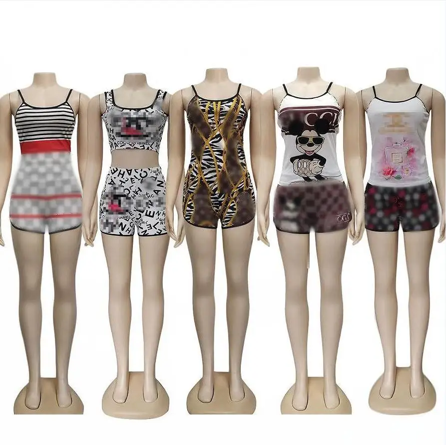 2022 Summer New Arrival Women Trend Fashion Designer Brands Clothing Women Sexy Sleeveless Top And Shorts Casual Two Piece Sets, Picture
2022 Summer New Arrival Women Trend Fashion Designer Brands Clothing Women Sexy Sleeveless Top And Shorts Casual Two Piece Sets, Picture