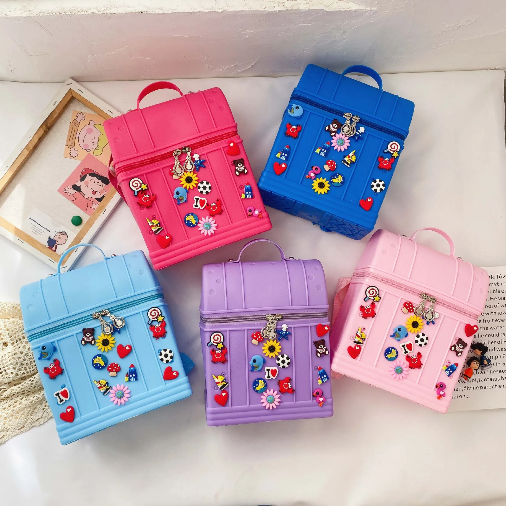 wholesale cute school shoulder bag cartoon rubber backpacks for kids, 5 colors
wholesale cute school shoulder bag cartoon rubber backpacks for kids, 5 colors