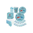 Customized Logo Kids Event Decorations Shark Party Supplies